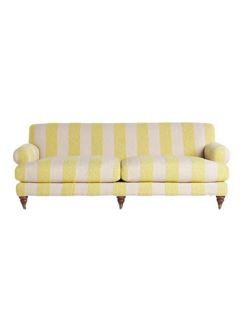 Cecilia Willoughby Bouclé-Sofa mit zwei Kissen