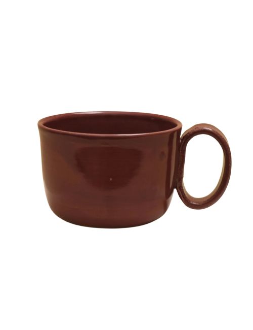 Becher mit gesprenkeltem Henkel – Beerenrot