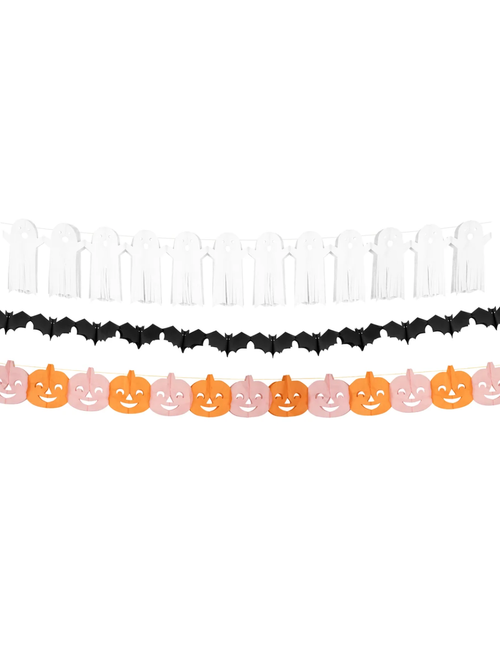 Seidenpapier-Halloween-Girlanden-Set