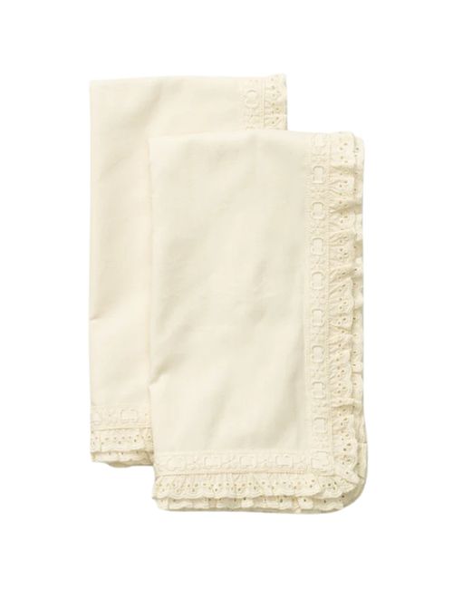 Servietten mit Spitzenbesatz (4er-Set)