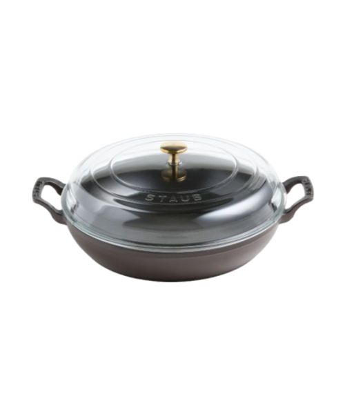 Staub Matte Espresso 3,5-Qt. Schmortopf mit Glasdeckel