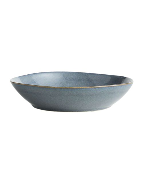 Niedrige Schüssel aus schieferblauem Marin-Steinzeug