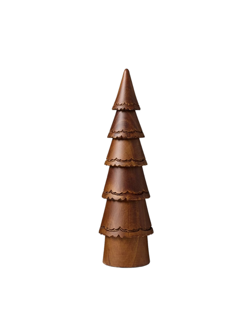 Großer geschnitzter Weihnachtsbaum aus Holz 