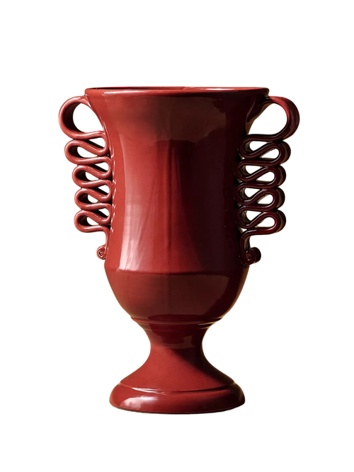 Italienische Vase mit Schleifengriff