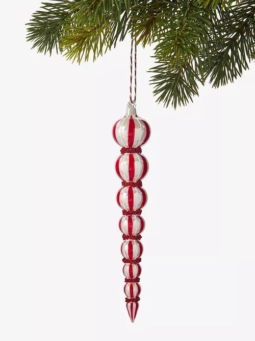 Holiday Lane Weihnachten Cheer Stripe Endstück-Ornament