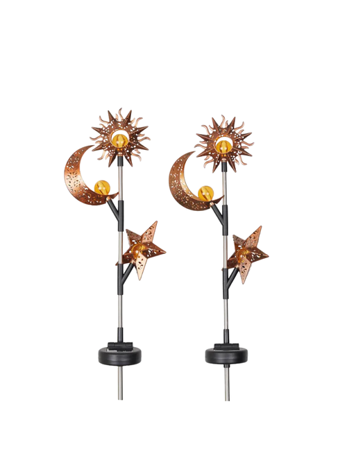 Alpine Solar-Gartenstecker aus Kunststoff, sortiert