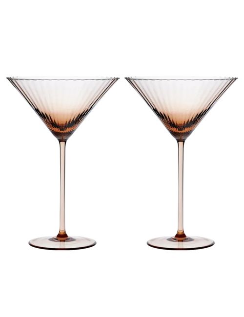 Quinn Modern Classic Bernstein Martini-Glas – 2er-Set