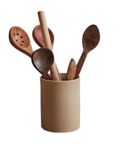 Utensilienhalter aus Flachs
