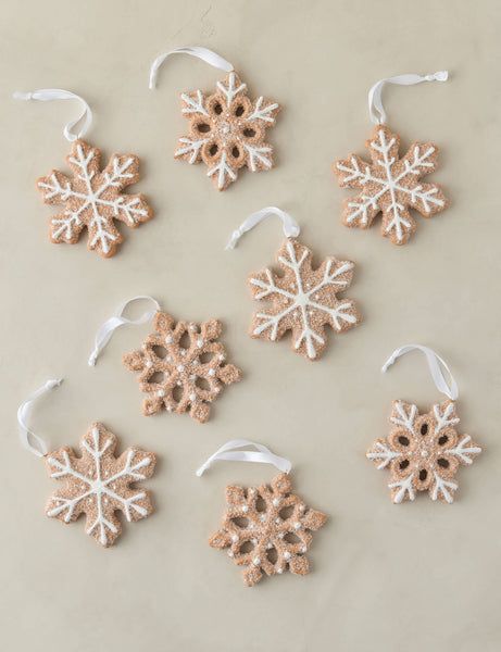 Plätzchen-Schneeflocken-Ornamente, 8er-Set