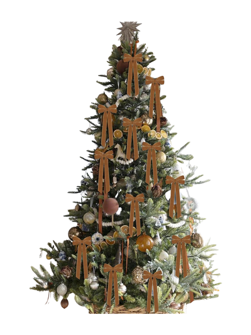 Samtband-Schleifenornamente, 12er-Set