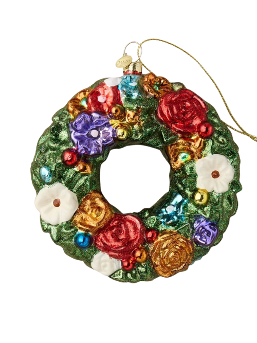 Glas-Blumenkranz-Weihnachtsbaumschmuck