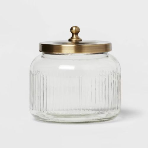 Kleiner Badekanister aus Glas, Messing – Threshold™