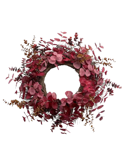 Weinroter Eukalyptus-Spiralrankenkranz