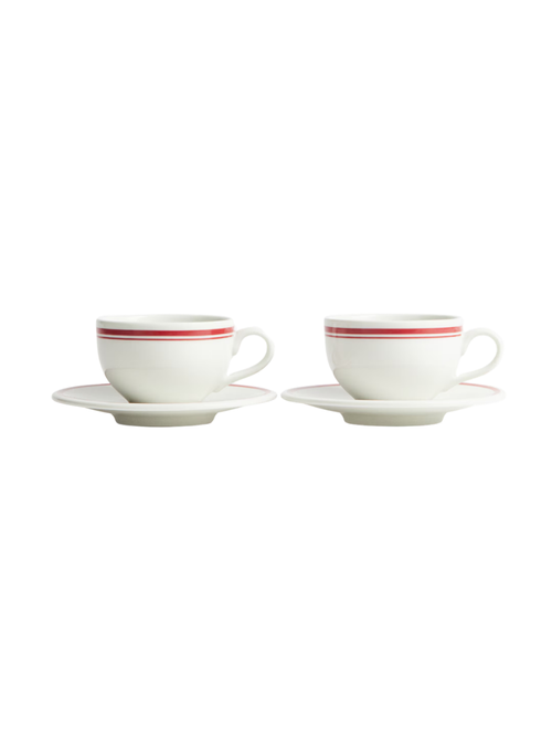 2er-Pack Cappuccino-Tasse und Untertasse