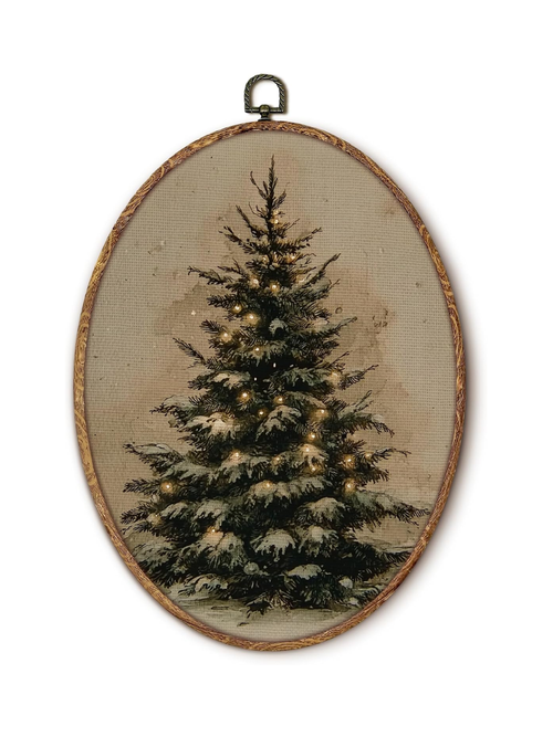 Vintage Weihnachtsbaum gerahmte Wandkunst