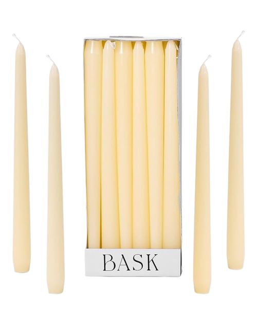 Bask 10-Zoll-Spitzkerzen – parfümfrei und tropffrei – 12er-Pack