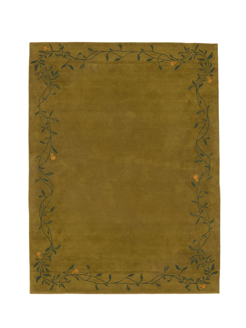 Pierce & Ward Wollteppich mit Vine-Bordüre, 5' x 8'