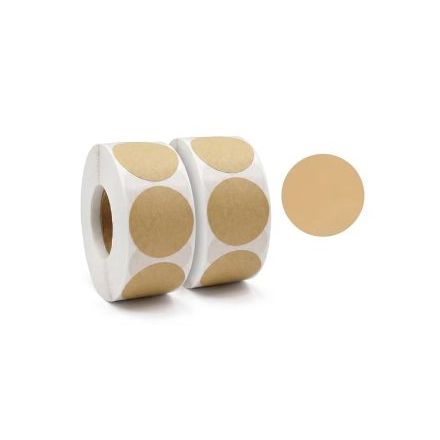 Runde Etikettenaufkleber aus Kraftpapier