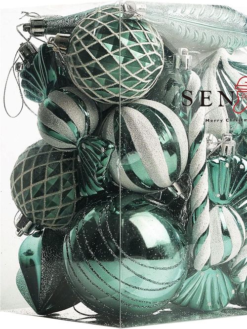 24 gemischte Weihnachtskugel-Ornamente