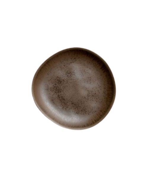 Grove Espressobrauner Vorspeisenteller aus Steingut