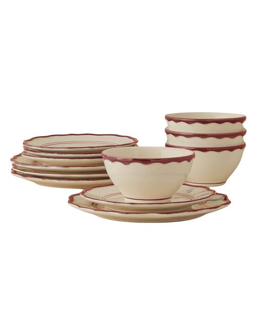 Steingut-Geschirr von Maison Madison – 12-teiliges Set