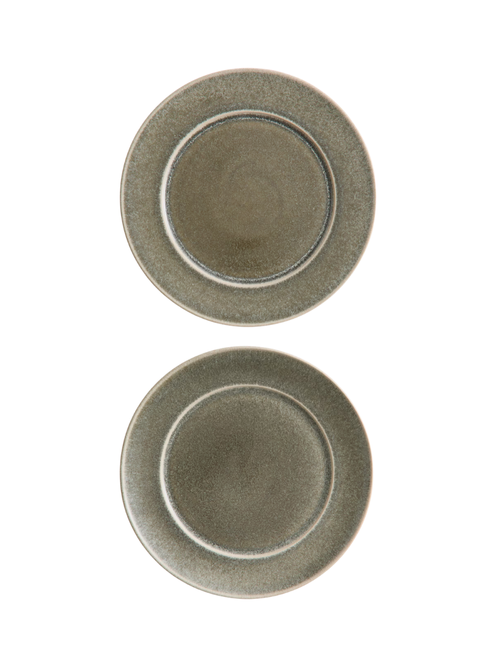 Speiseteller aus Steinzeug, 2er-Set
