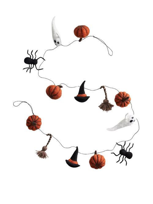 Halloween-Ikonen Filzgirlande