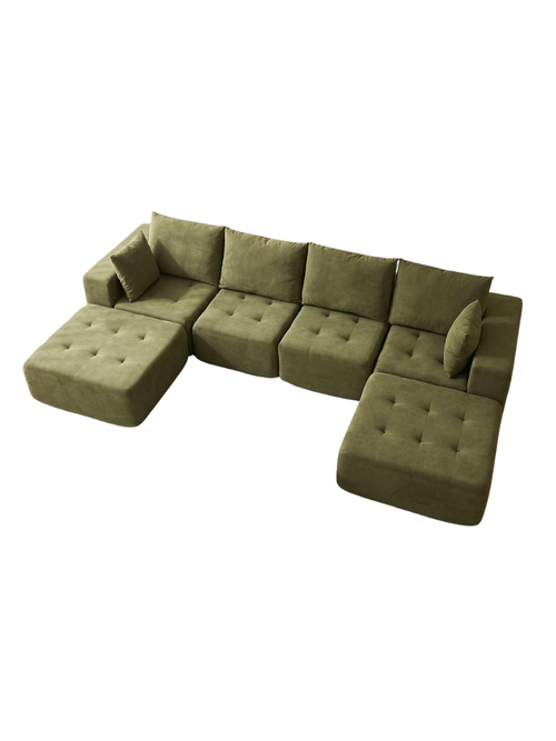 Chenille-getuftetes, modulares, knochenloses Sofa