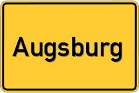 Ortsschild: Augsburg