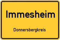 Ortsschild von Immesheim