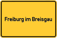 Ortsschild von Freiburg im Breisgau