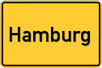 Ortsschild von Hamburg