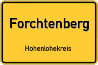 Ortsschild von Forchtenberg