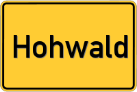 Ortsschild von Hohwald