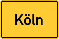 Ortsschild von Köln