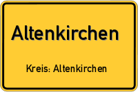 Ortsschild von Altenkirchen (Westerwald)