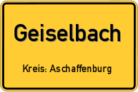 Ortsschild von Geiselbach