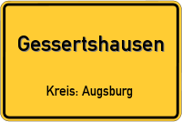 Ortsschild von Gessertshausen