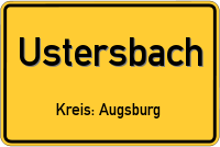 Ortsschild von Ustersbach