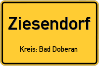 Ortsschild von Ziesendorf