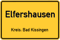 Ortsschild von Elfershausen