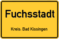 Ortsschild von Fuchsstadt