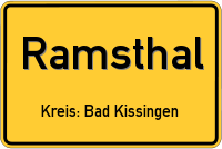 Schild Ramsthal Kreis: Bad Kissingen