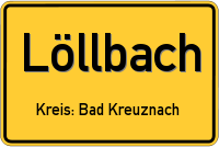 Ortsschild von Löllbach