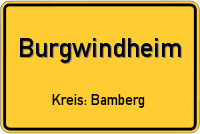 Ortsschild von Burgwindheim