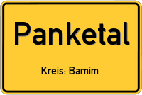 Ortsschild von Panketal