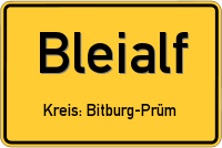 Ortsschild von Bleialf