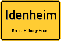 Ortsschild von Idenheim