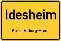 Ortsschild von Idesheim