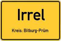 Ortsschild von Irrel